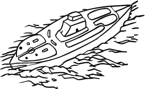 Submarine Above Water  Coloring Page